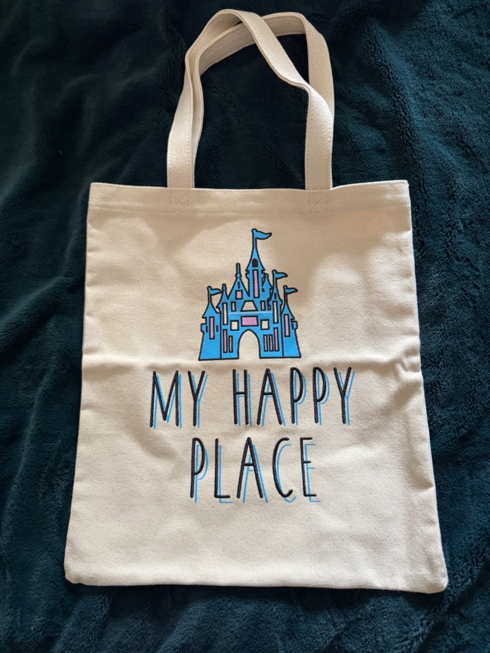 Disney Parks My Happy Place Castle Canvas Tote Bag